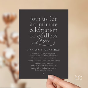Modern Elegant Wedding, Endless Love, Reception Invitation