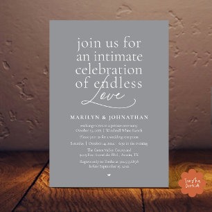 Modern Elegant Wedding, Endless Love, Reception Invitation