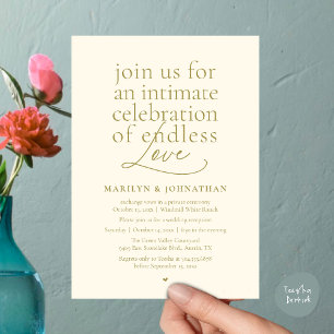 Modern Elegant Wedding, Endless Love, Reception Invitation