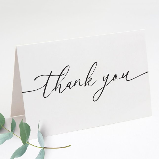 Modern Elegant Wedding Folded Thank You Cards (Creator Uploaded)