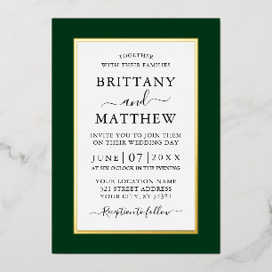 Modern Elegant Wedding Green Gold