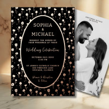 Modern Elegant Wedding Invitation Photo Template