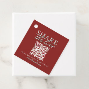 Modern Elegant Wedding Photo Dropbox QR Tag