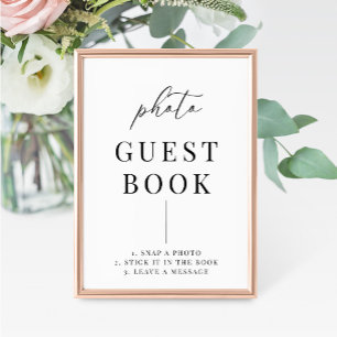 Modern Elegant Wedding Photo Guestbook Sign