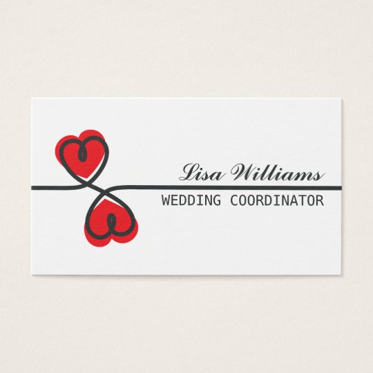 Modern elegant wedding planner business cards