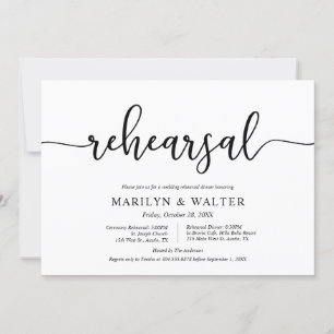 Modern Elegant, Wedding Rehearsal and Dinner Invitation