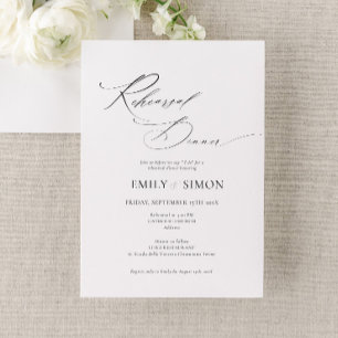 Modern Elegant Wedding Rehearsal Dinner Invitation