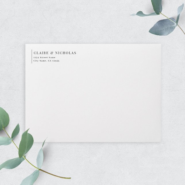 Modern Elegant Wedding Return Address Self-inking Stamp (Creator Uploaded)