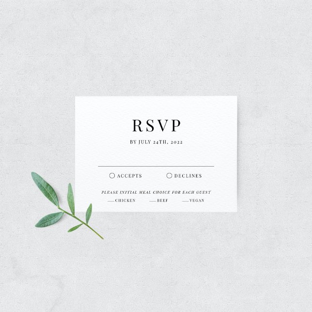 Modern Elegant Wedding RSVP Card (Creator Uploaded)