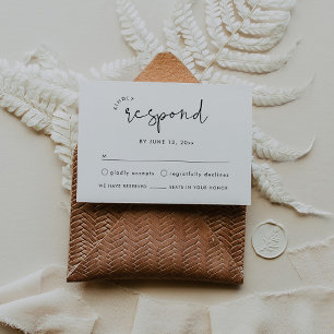 Modern Elegant Wedding RSVP Card