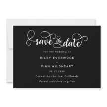 Modern Elegant wedding save the date invitation