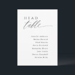 Modern Elegant Wedding Seating Chart Head Table Invitation<br><div class="desc">Head Table Card for Modern Elegant Wedding Seating Chart Cards: This is the matching head table card for those who want to use a head table in their wedding seating chart.</div>