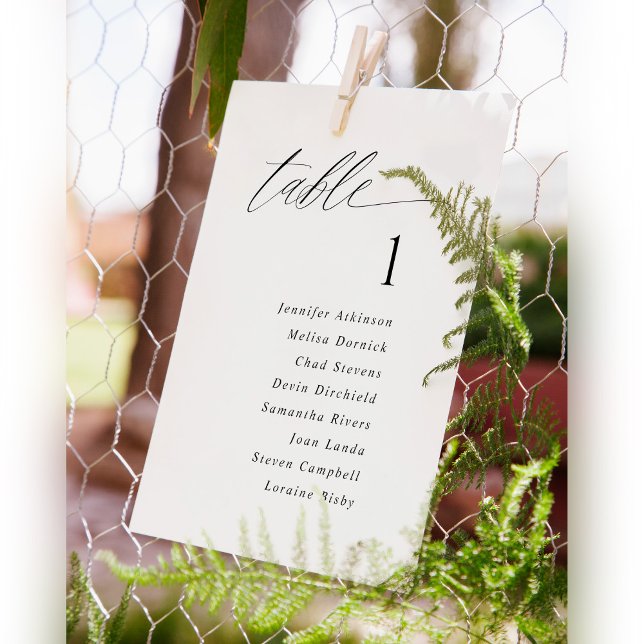 Modern Elegant Wedding Seating Chart Sign Cards (Creator Uploaded)