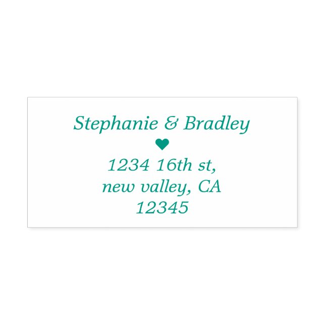Modern Elegant Wedding Self Inking Rubber Stamp (Design)