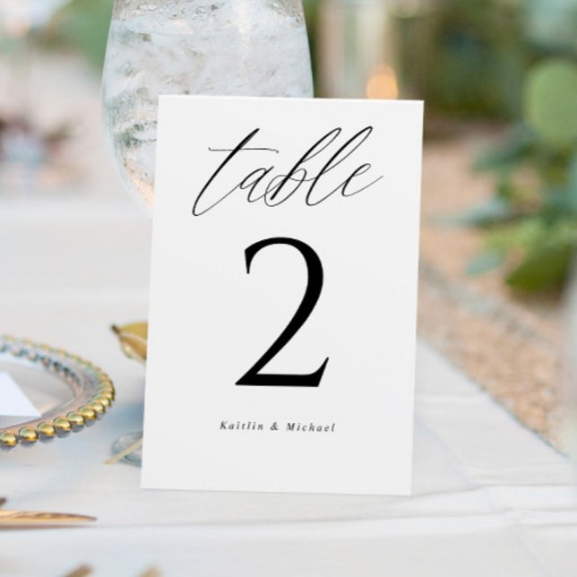 Modern Elegant Wedding Table Numbers (Creator Uploaded)
