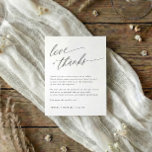 Modern Elegant Wedding Table Thank You Card<br><div class="desc">This modern and elegant wedding thank you card can be displayed at your wedding reception tables. It's a beautiful way to show your guests your love and appreciation.</div>