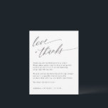 Modern Elegant Wedding Table Thank You Card<br><div class="desc">This modern and elegant wedding thank you card can be displayed at your wedding reception tables. It's a beautiful way to show your guests your love and appreciation.</div>