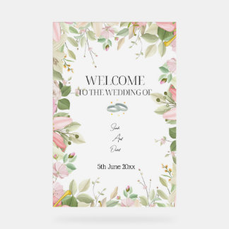 Modern Elegant Wedding  Welcome  Acrylic Sign