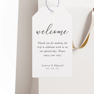 Modern Elegant Wedding Welcome Gift Tags