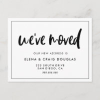 Modern elegant We've moved text announcement
