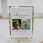 Modern Elegant When We Were Age Photo Table Number<br><div class="desc">These are elegant, modern, personalised, "when we were" photo table numbers featuring a beautiful calligraphy font and minimalist design. Edit most* wording and all colours. // For matching items, please visit the "ALICE" collection in the Sincerely By Nicole Zazzle store. * If you like this design but don't see it...</div>