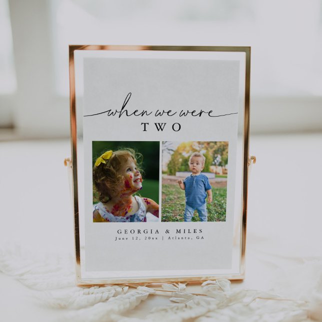 Modern Elegant When We Were Age Photo Table Number (Creator Uploaded)