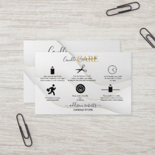 Modern Elegant White and Gold Business Card