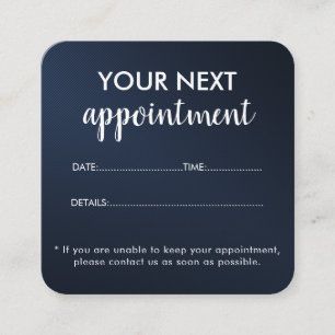 Modern Elegant White Beauty Salon Appointment Card