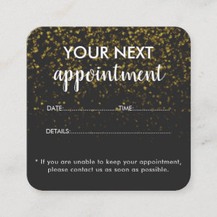 Modern Elegant White Beauty Salon Appointment Card