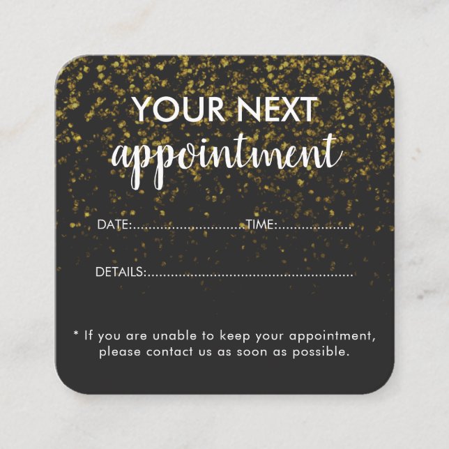 Modern Elegant White Beauty Salon Appointment Card (Front)