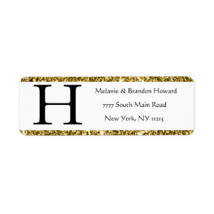Modern Elegant White Gold Monogram Initial return