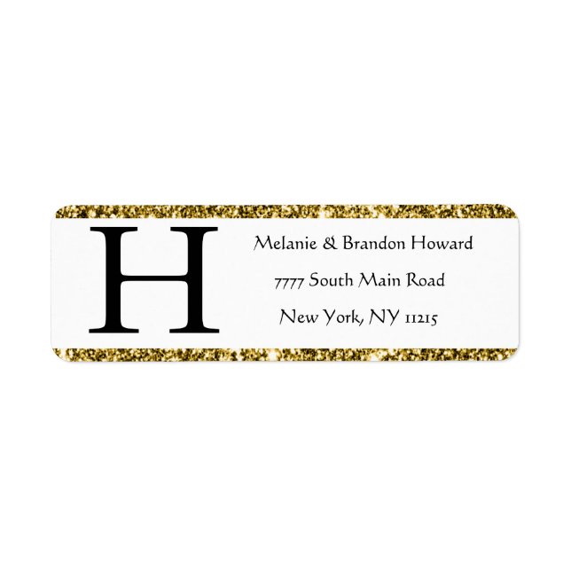 Modern Elegant White Gold Monogram Initial return (Front)