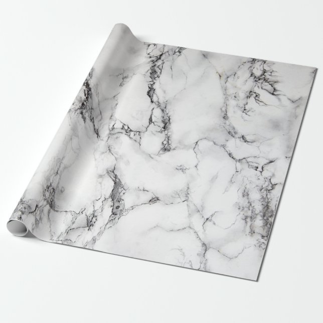 modern elegant white marble stone wrapping paper (Unrolled)