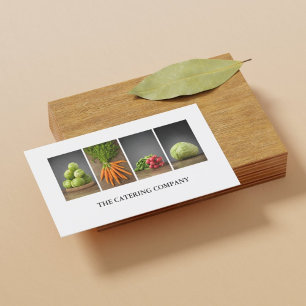 Modern Elegant White Nutrition Coach Chef Business Card