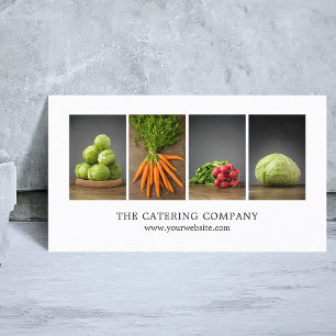 Modern Elegant White Nutrition Coach Chef Business Card