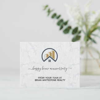 Modern Elegant White Real Estate Postcard
