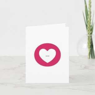 Modern Elegant White Red Heart MUM Mother's Day Card