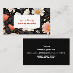 Modern Elegant Wildflowers Floral Business Card