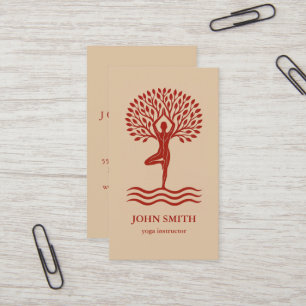 Modern Elegant Yoga  Business Card