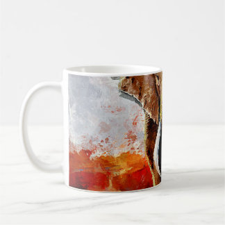 Modern Elephant Oil Painting Abstract Coffee Mug