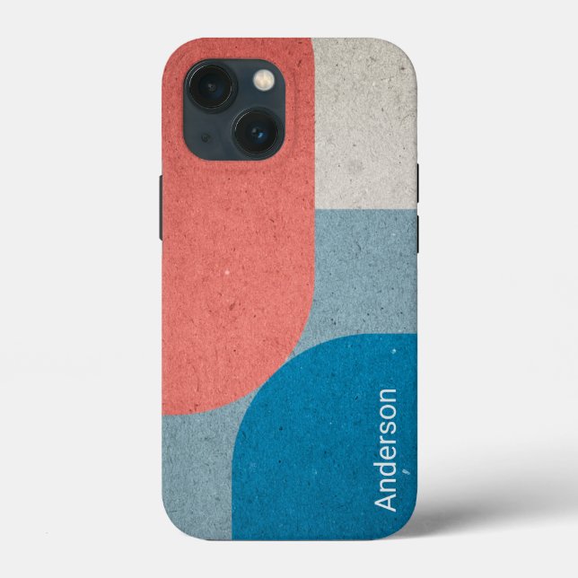 Modern Eligant Retro Line Monogram Case-Mate iPhone Case (Back)