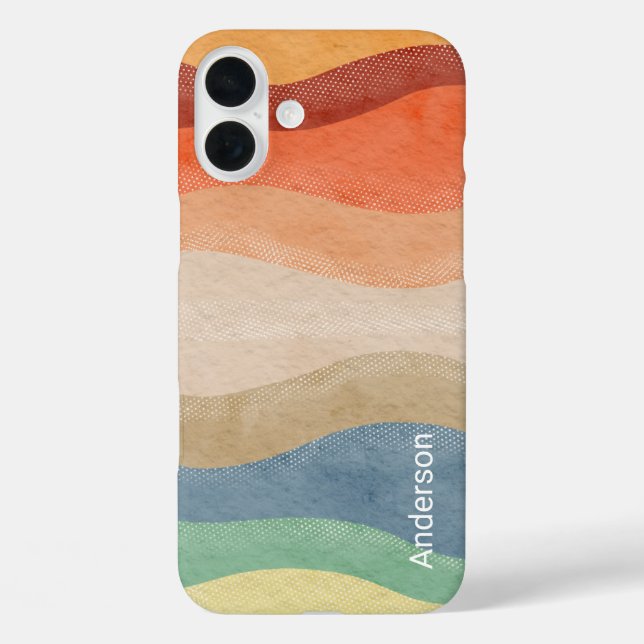 Modern Eligant Retro Line Monogram Case-Mate iPhone Case (Back)