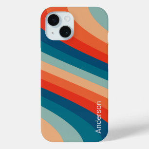 Modern Eligant Retro Line Monogram iPhone 15 Case