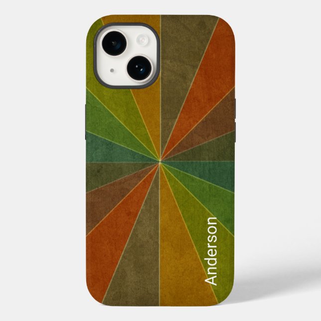 Modern Eligant Retro Line Monogram Case-Mate iPhone Case (Back)