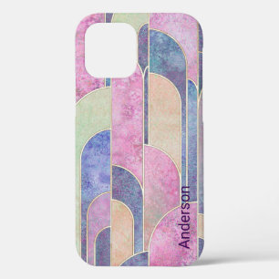 Modern Eligant Retro Line Monogram iPhone 12 Pro Case