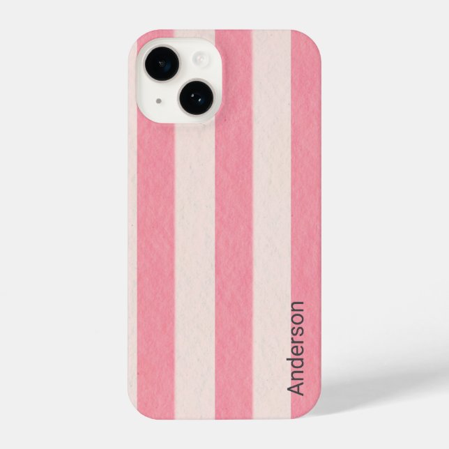 Modern Eligant Retro Line Monogram iPhone Case (Back)