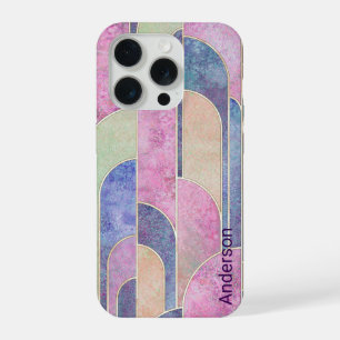 Modern Eligant Retro Line Monogram iPhone 15 Pro Case