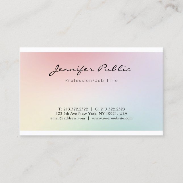 Modern Elite Design Professional Trendy Elegant Business Card (Front)