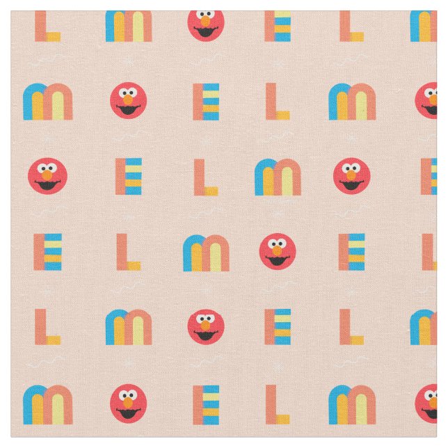 Modern Elmo Pattern Fabric (Close Up)