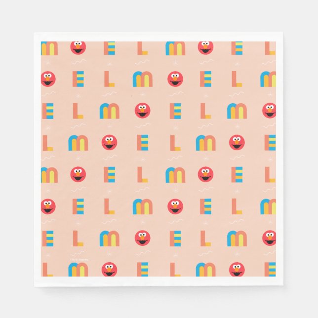 Modern Elmo Pattern Napkin (Front)